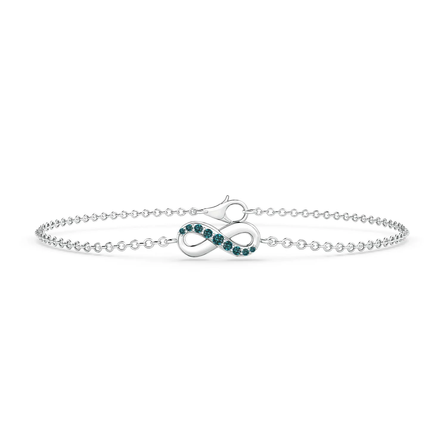 1.5 MM Prong-Set Diamond Infinity Chain Bracelet in 14K Rose Gold - Image 8