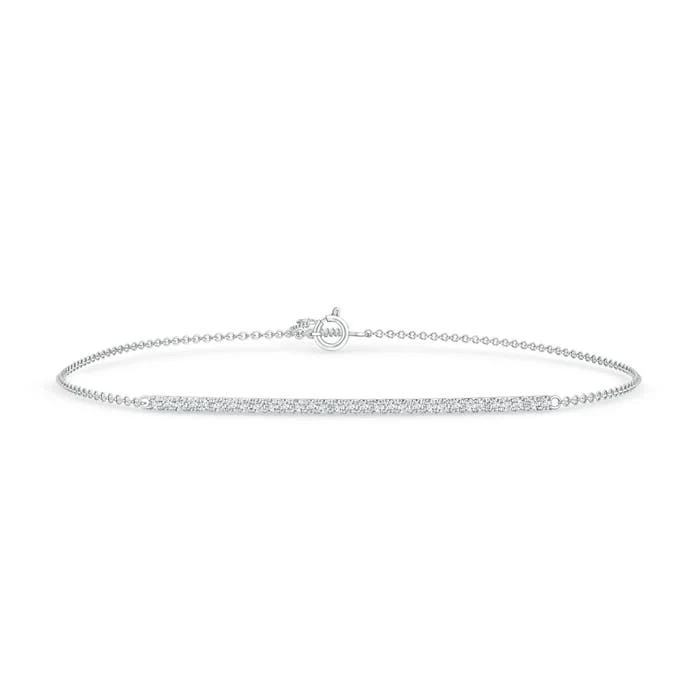 1.2 MM Prong-Set Diamond Capital "K" Initial Bracelet in 18K Yellow Gold