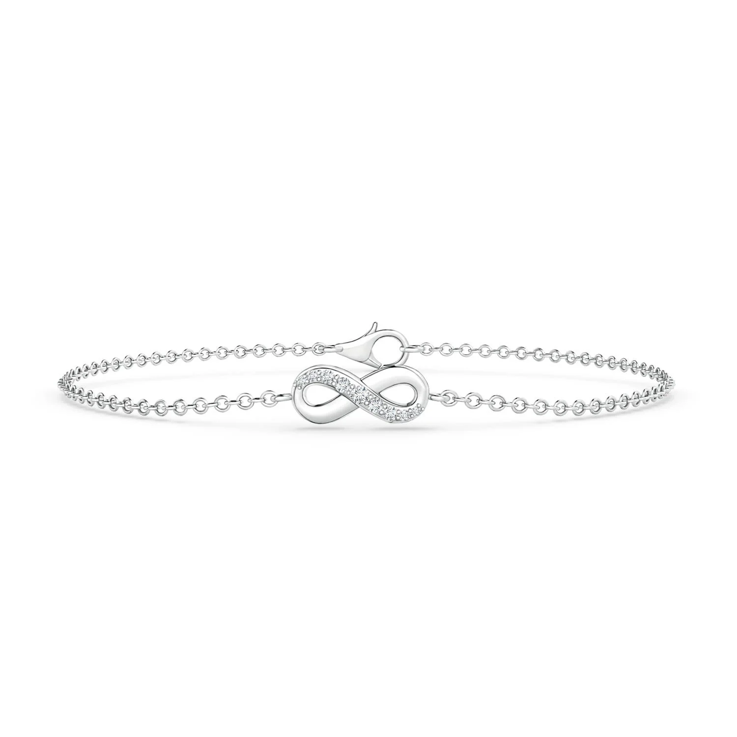 0.36 CTW Nature Inspired Round Orange Sapphire Tree Branch Bracelet in Platinum - Image 2
