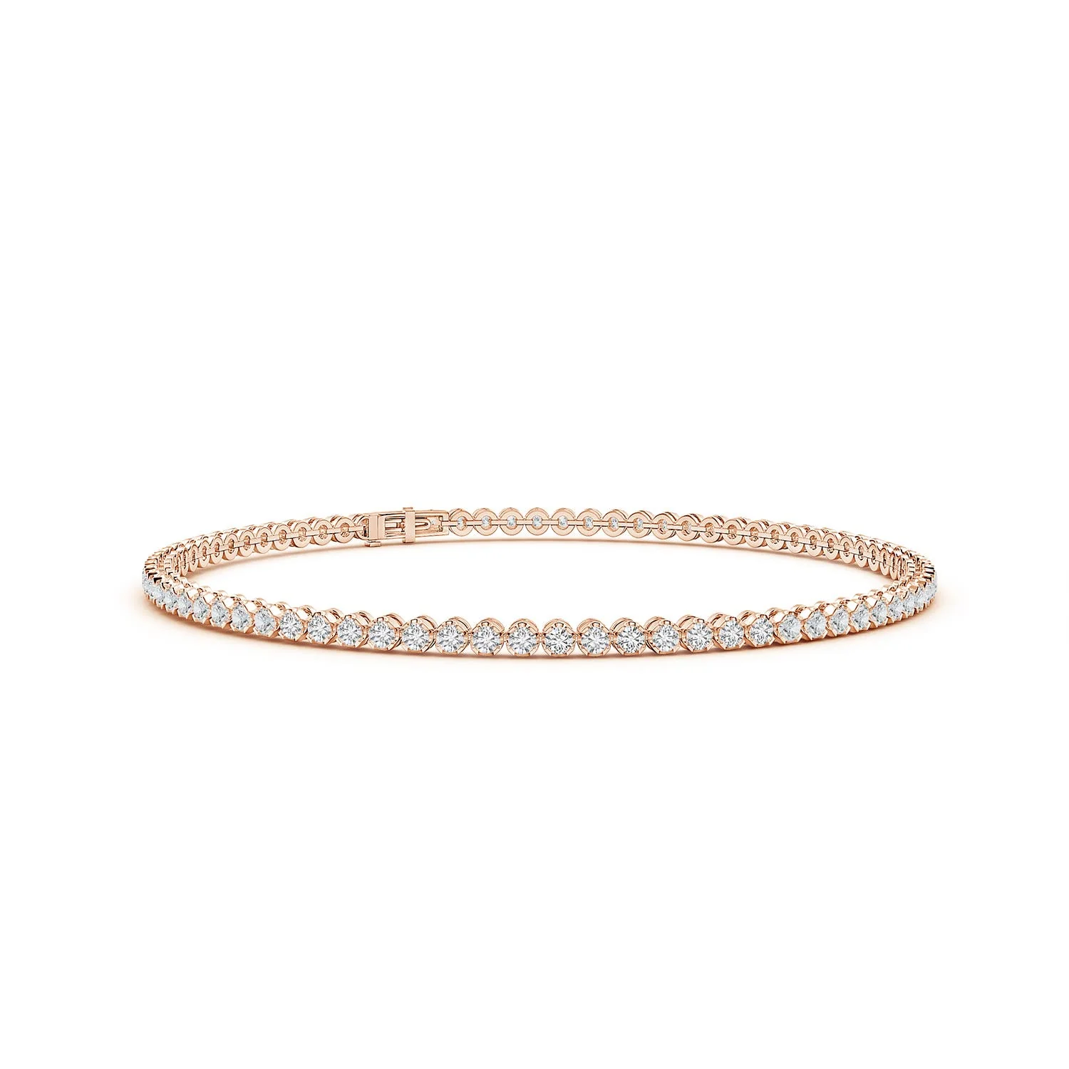 8 MM Japanese Akoya Pearl & Oval Swiss Blue Topaz Bracelet in 18K Rose Gold - Image 2