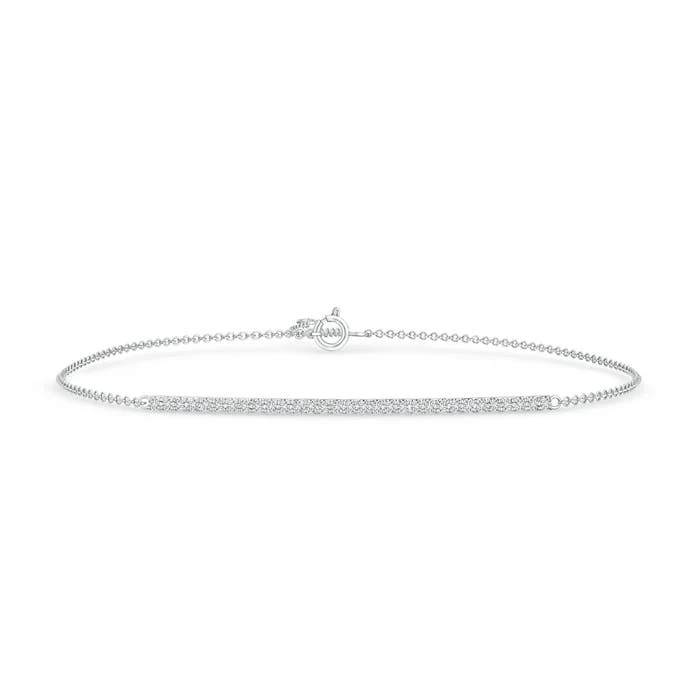1.55 MM Prong-Set Round Diamond Heart Chain Bracelet in 18K Yellow Gold - Image 3