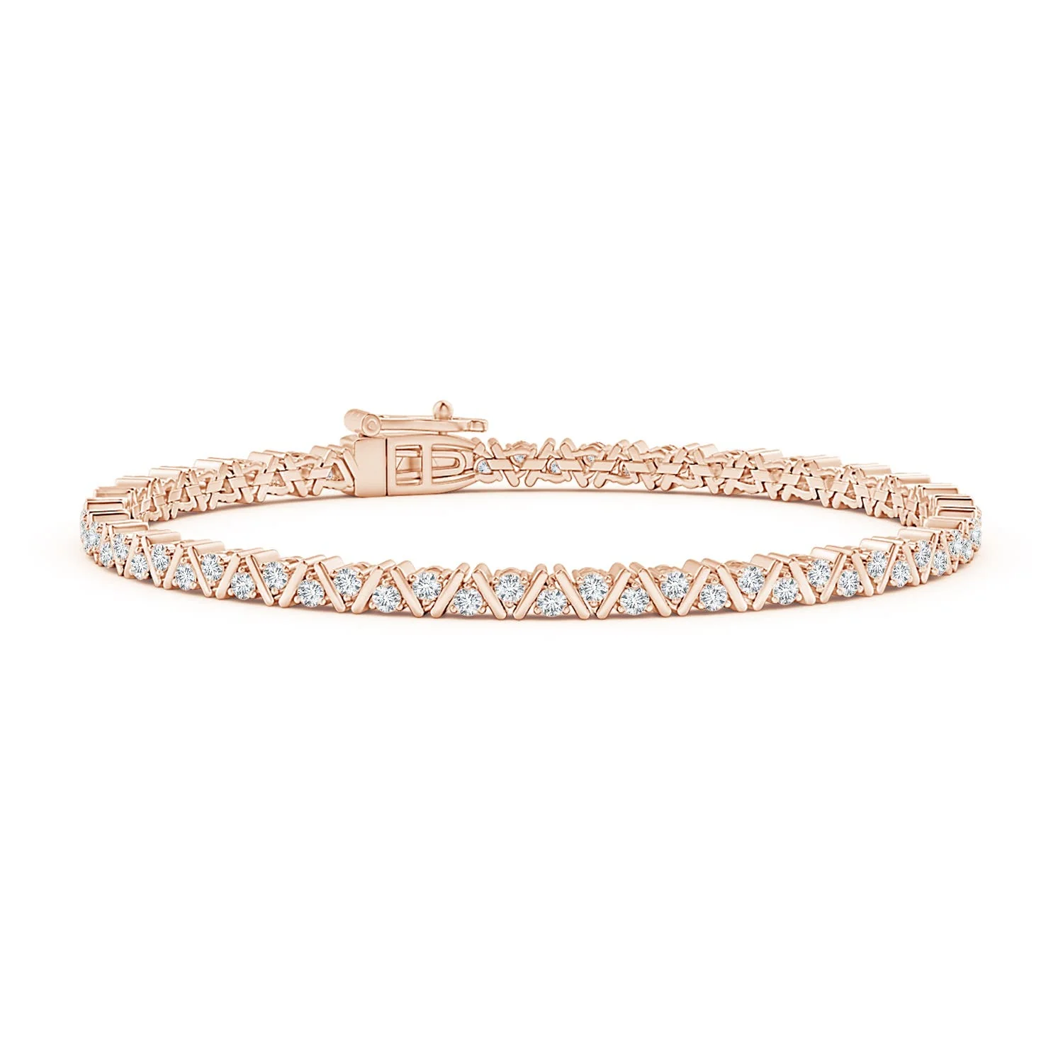 1.5 CTW Bezel-Set Round Diamond Chain Bracelet in 14K Yellow Gold - Image 3