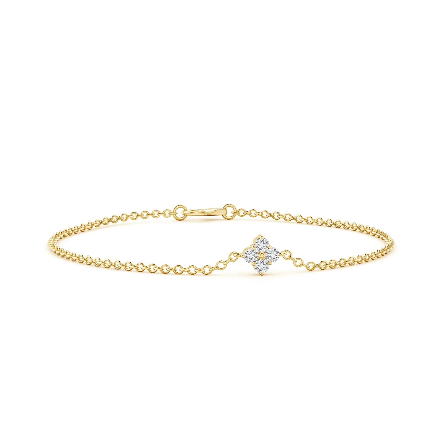 0.33 CTW Bezel-Set Round Garnet Chain Bracelet in 14K White Gold - Image 2