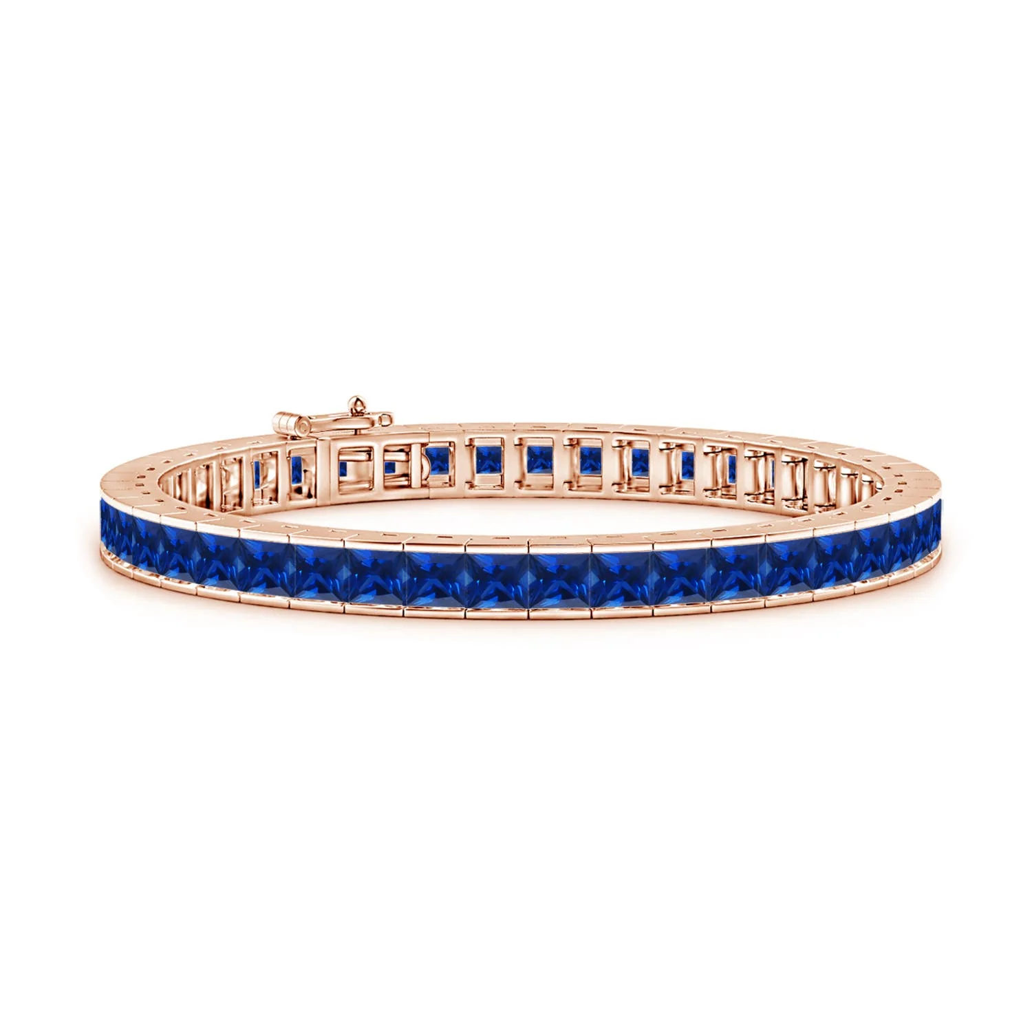 13.99 CTW Classic Emerald-Cut Citrine Bracelet with Diamonds in 18K Yellow Gold - Image 7