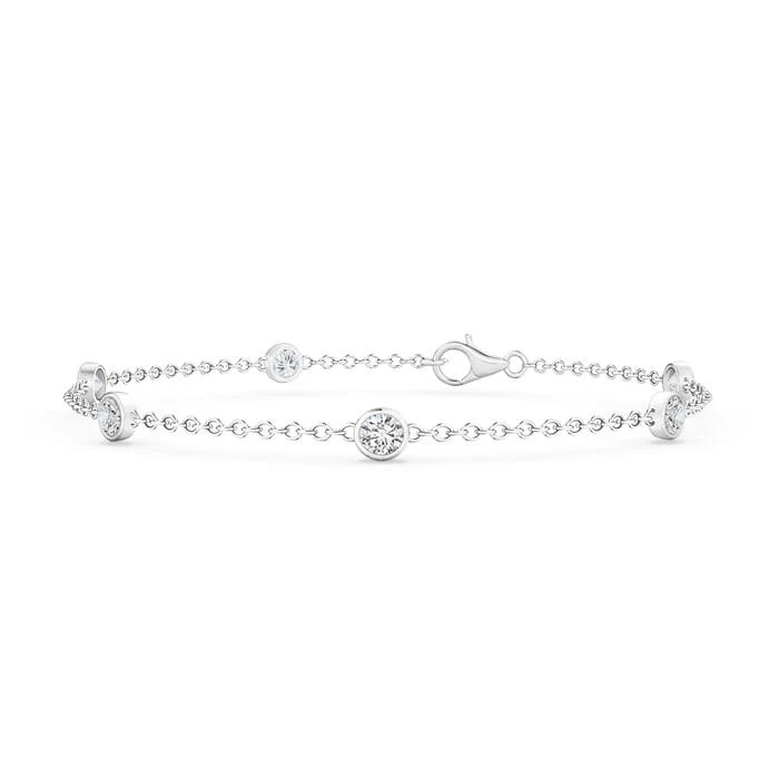 1.75 CTW Opal and Diamond Infinity Link Bracelet in 14K Yellow Gold - Image 7