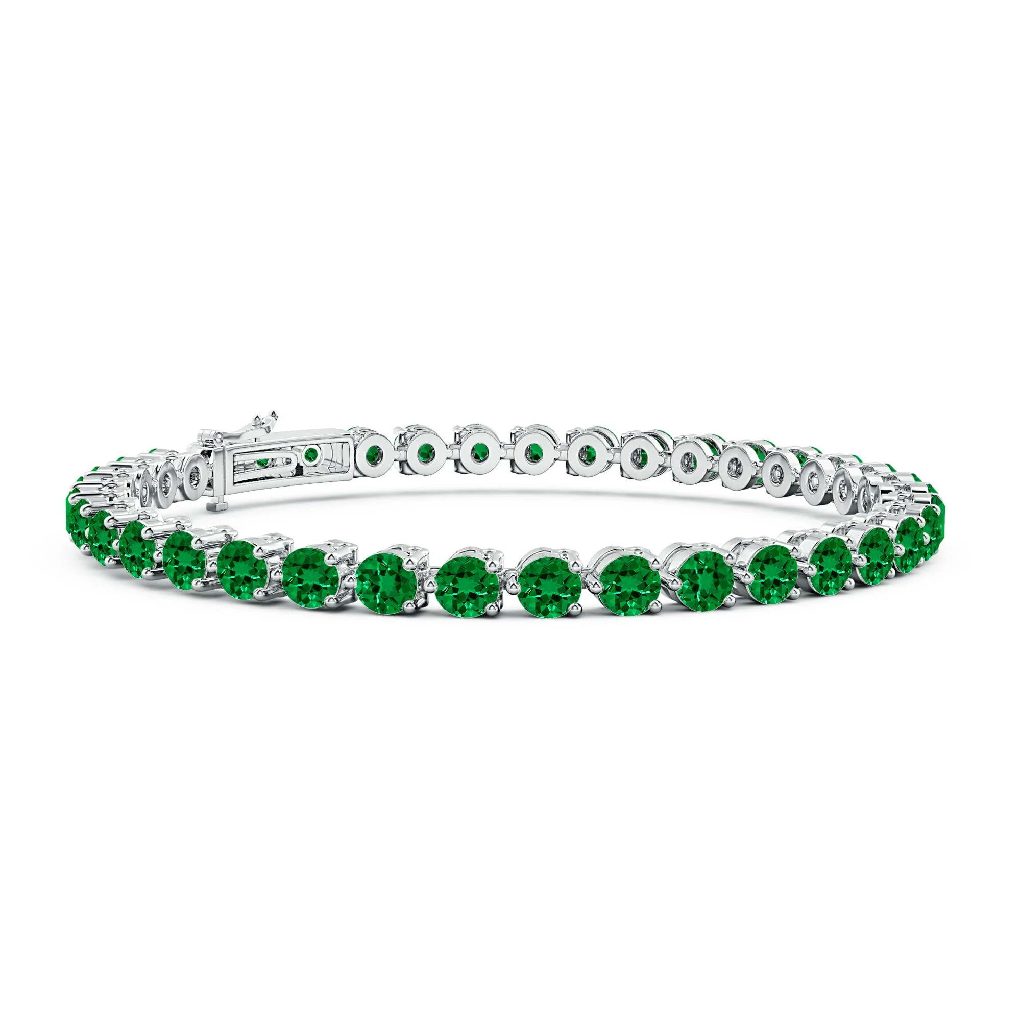 11.22 CTW Oval London Blue Topaz Tennis Bracelet with Gypsy Diamonds in 14K White Gold - Image 5