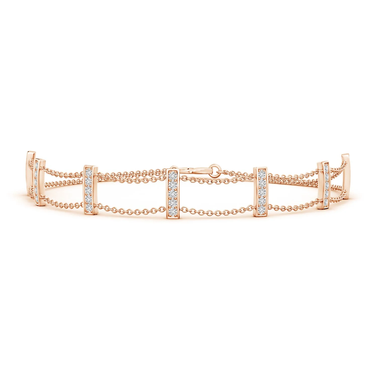 0.37 CTW Prong-Set Diamond Infinity Bolo Bracelet in 14K Rose Gold - Image 8