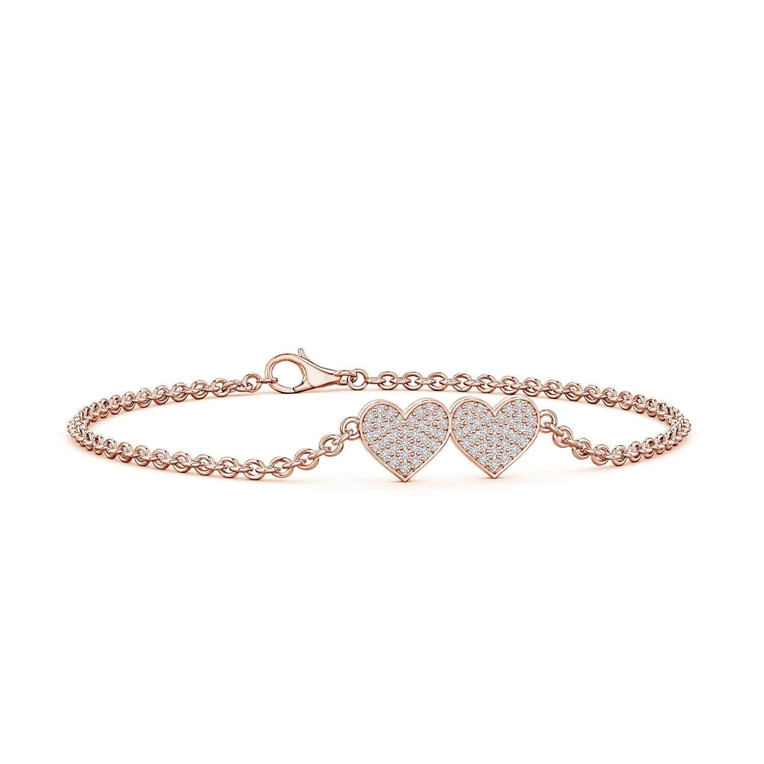 0.37 CTW Diamond Cluster Evil Eye Bolo Bracelet in 14K Rose Gold