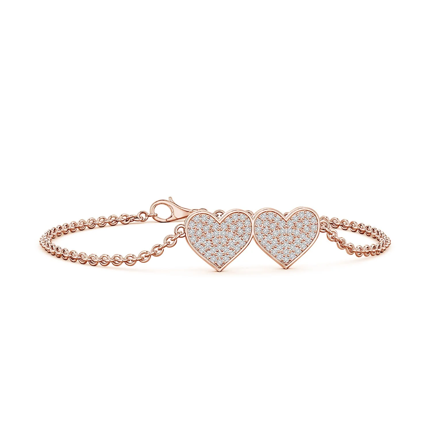 0.78 CTW Nature-Inspired Diamond Double Butterfly Bolo Bracelet in 14K Rose Gold - Image 4