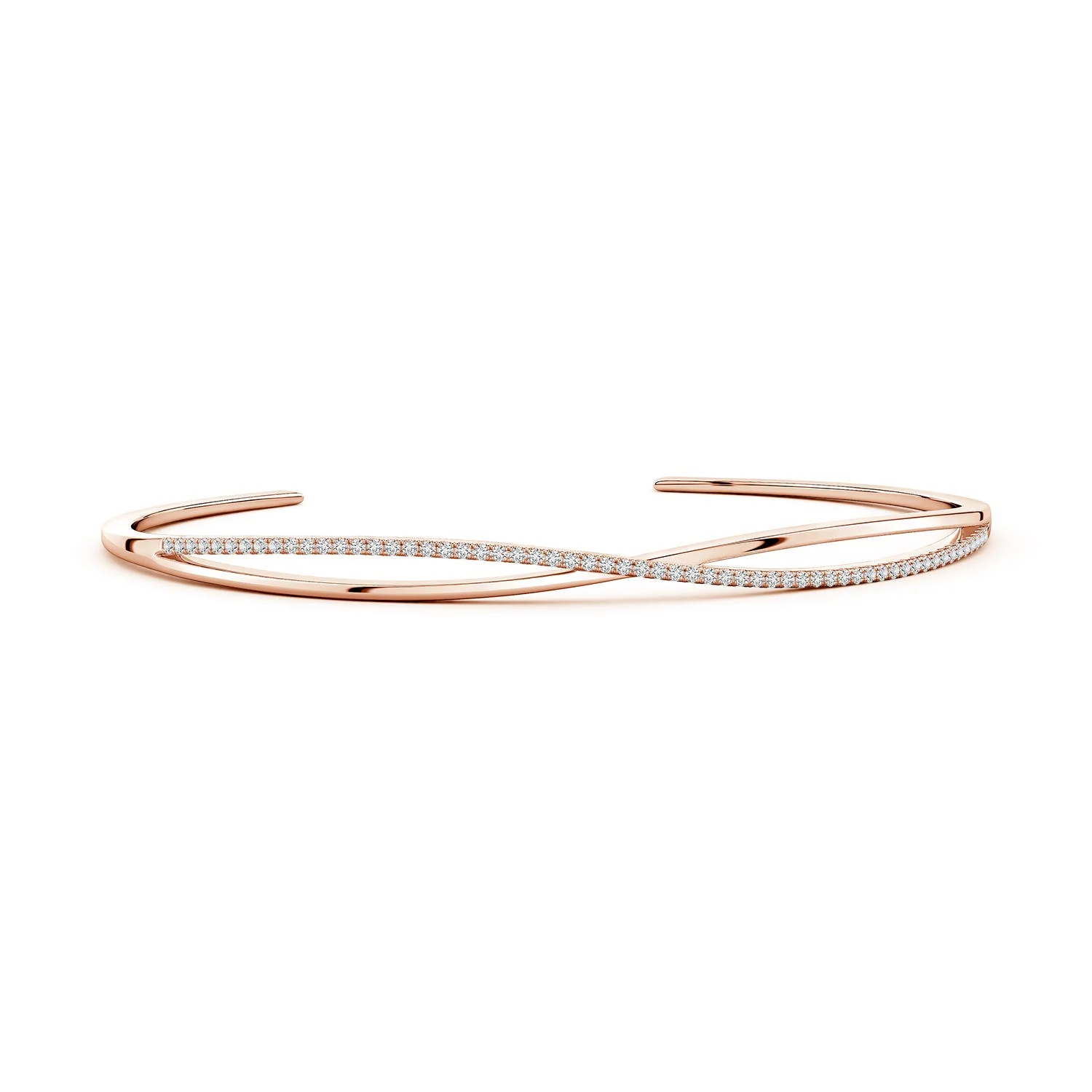 Open Hexagon Link Bracelet in 14K Rose Gold - Image 2