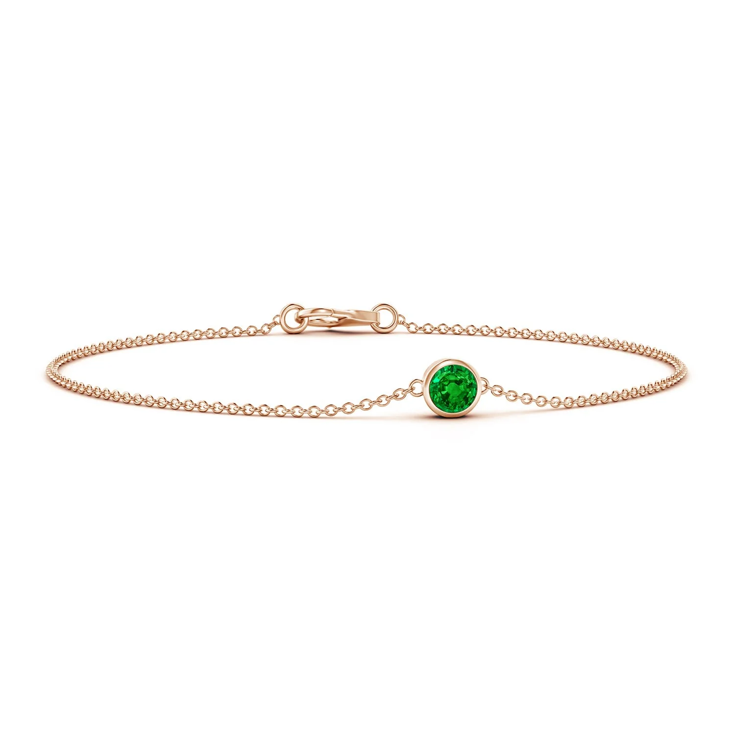 1.4 CTW Horizontally Set Emerald-Cut Morganite Bolo Bracelet in 14K Yellow Gold - Image 9