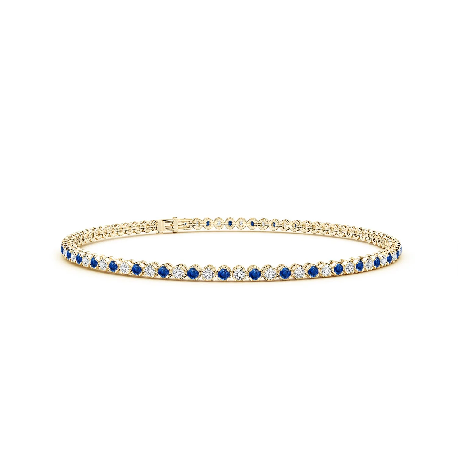 2.72 CTW Classic Round Ruby and Diamond Tennis Bracelet in 14K Yellow Gold - Image 2