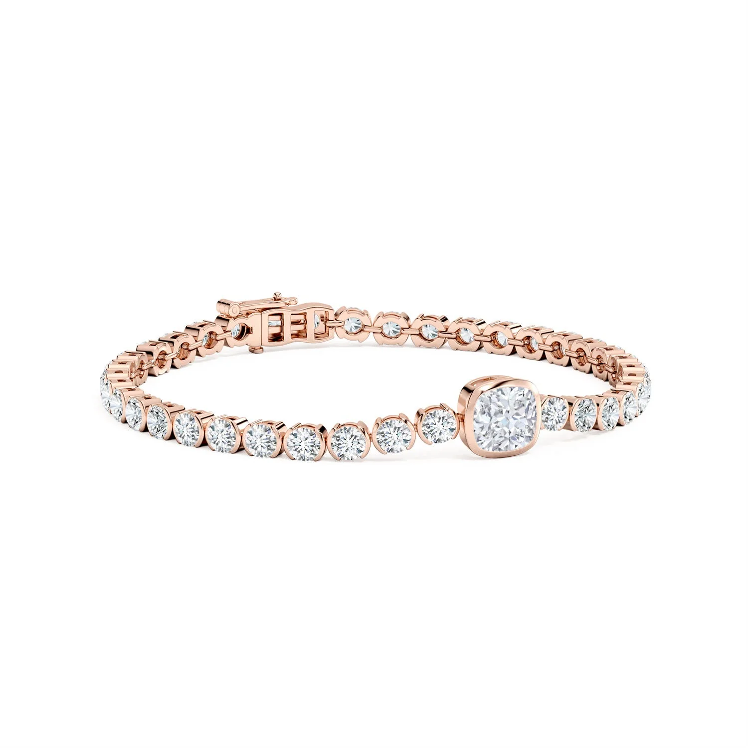 9.64 CTW Emerald & Diamond Multi-Shape Tennis Bracelet in 14K White Gold - Image 8