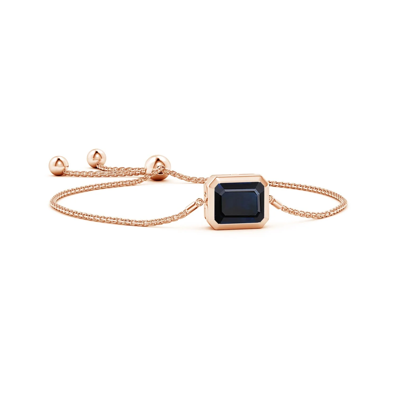 4.0 CTW Bezel-Set Round Diamond Eternity Chain Bracelet in 18K Rose Gold - Image 4