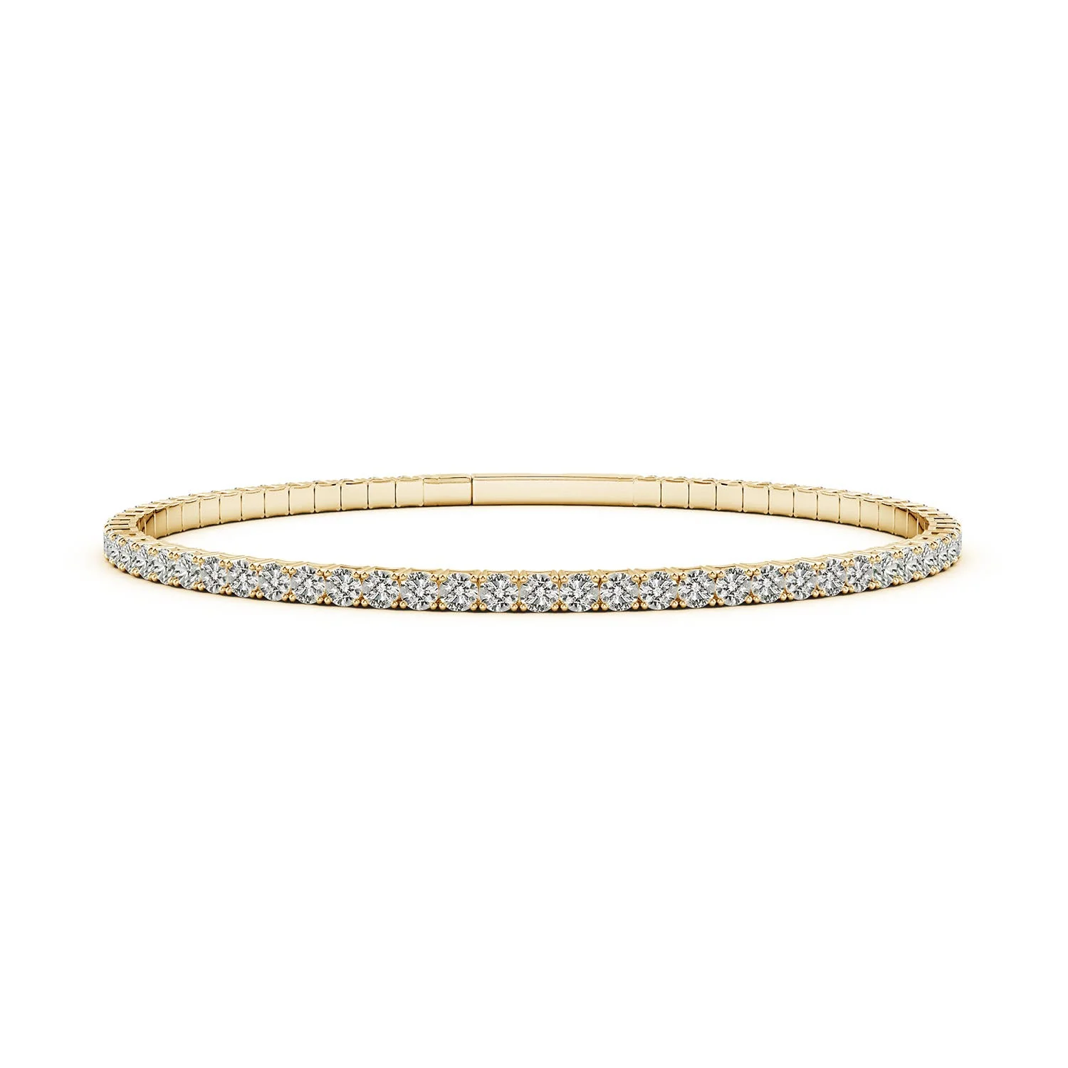 5.57 CTW Round Diamond Classic Tennis Bracelet in 14K Yellow Gold - Image 8