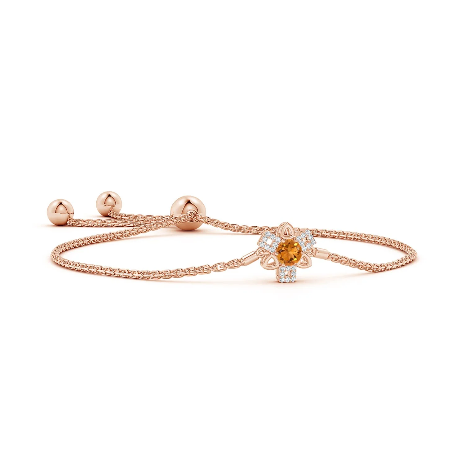 0.6 CTW Sweet Treats Round Citrine Candy Bracelet in 14K Yellow Gold - Image 9