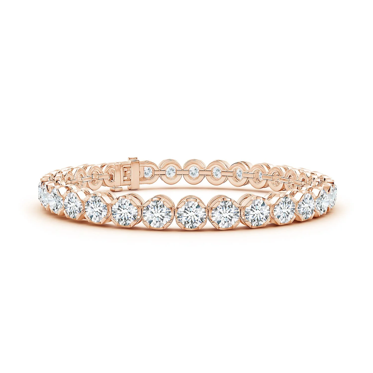 25.2 CTW Tilted Pear Amethyst and Akoya Pearl Tennis Bracelet in 18K Yellow Gold - Image 7