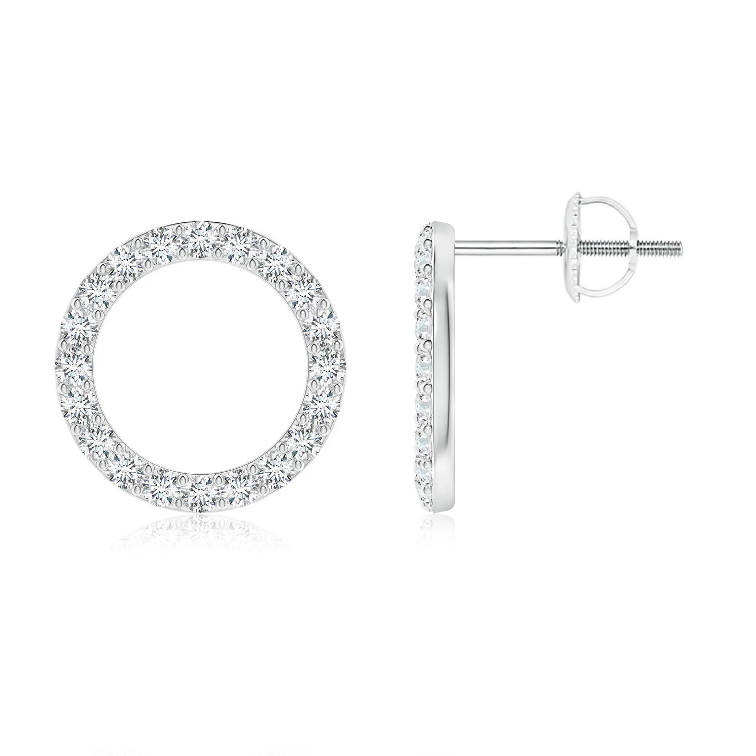0.53 CTW Lab-Grown Diamond Cluster Star Stud Earrings in Platinum - Image 5