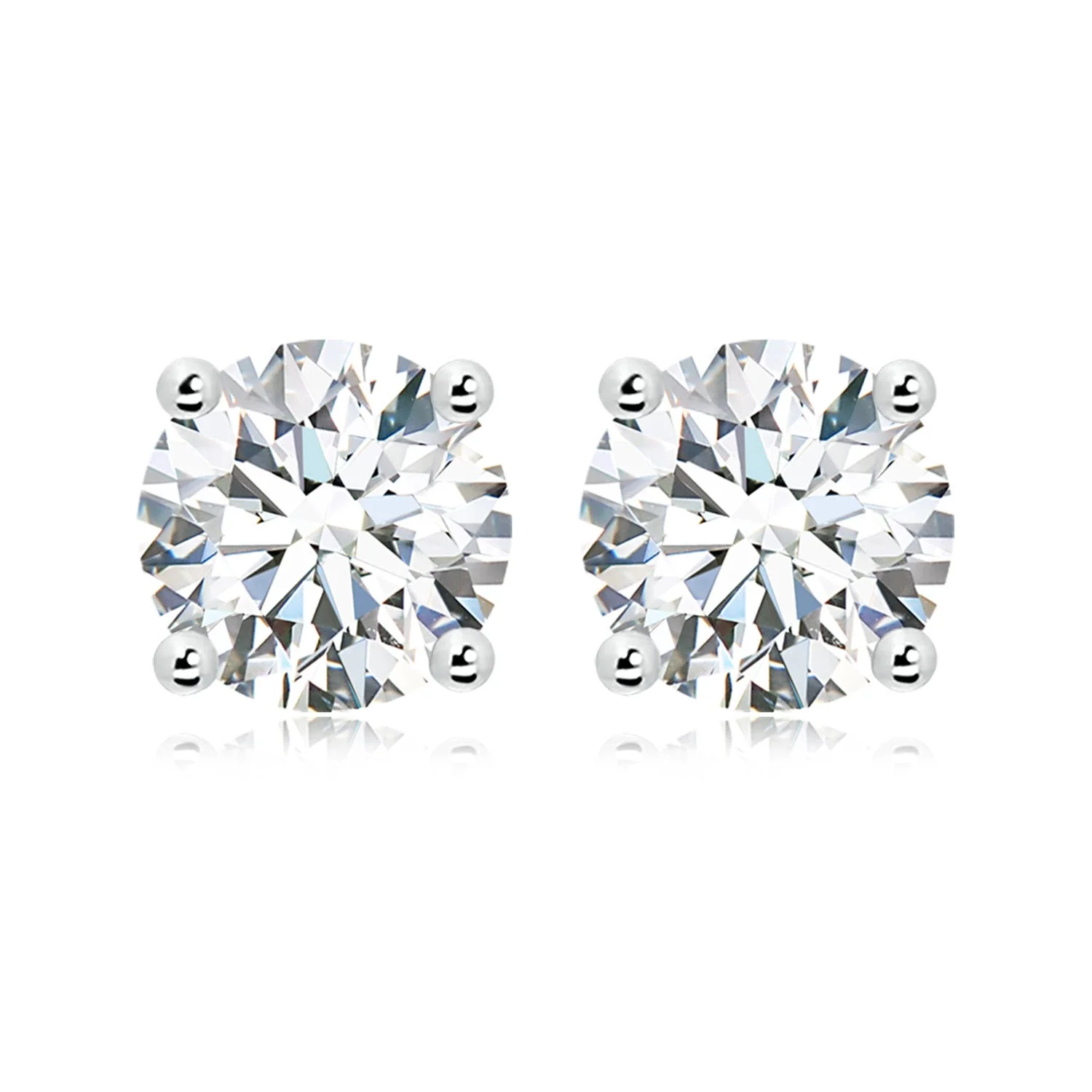 3.29 CTW Prong-Set Round Blue Sapphire Leverback Dangle Earrings with Diamond in 14K Yellow Gold - Image 4