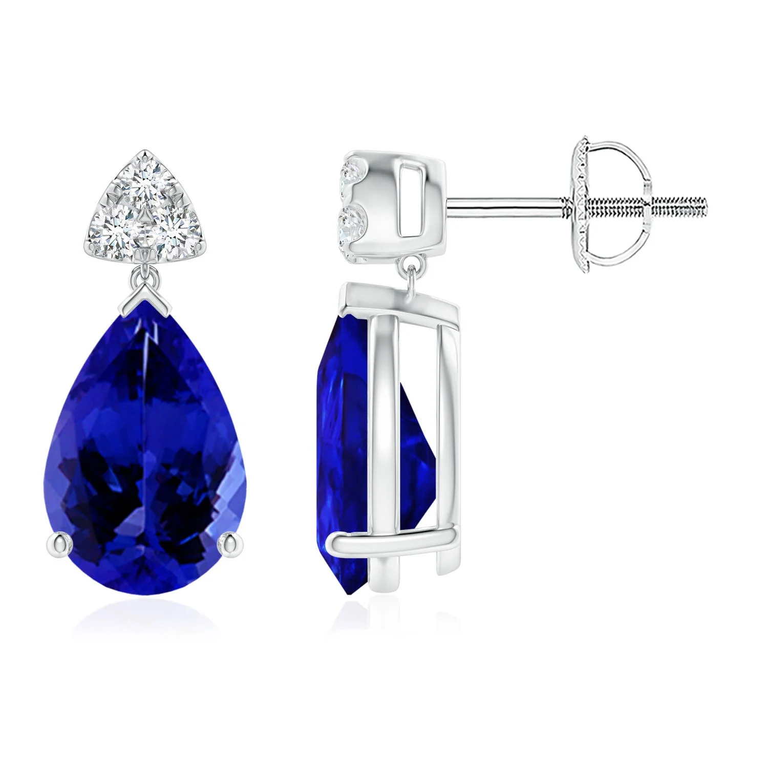 2.01 CTW Graduated Diamond Three Stone Earrings in 14K Rose Gold - Image 4