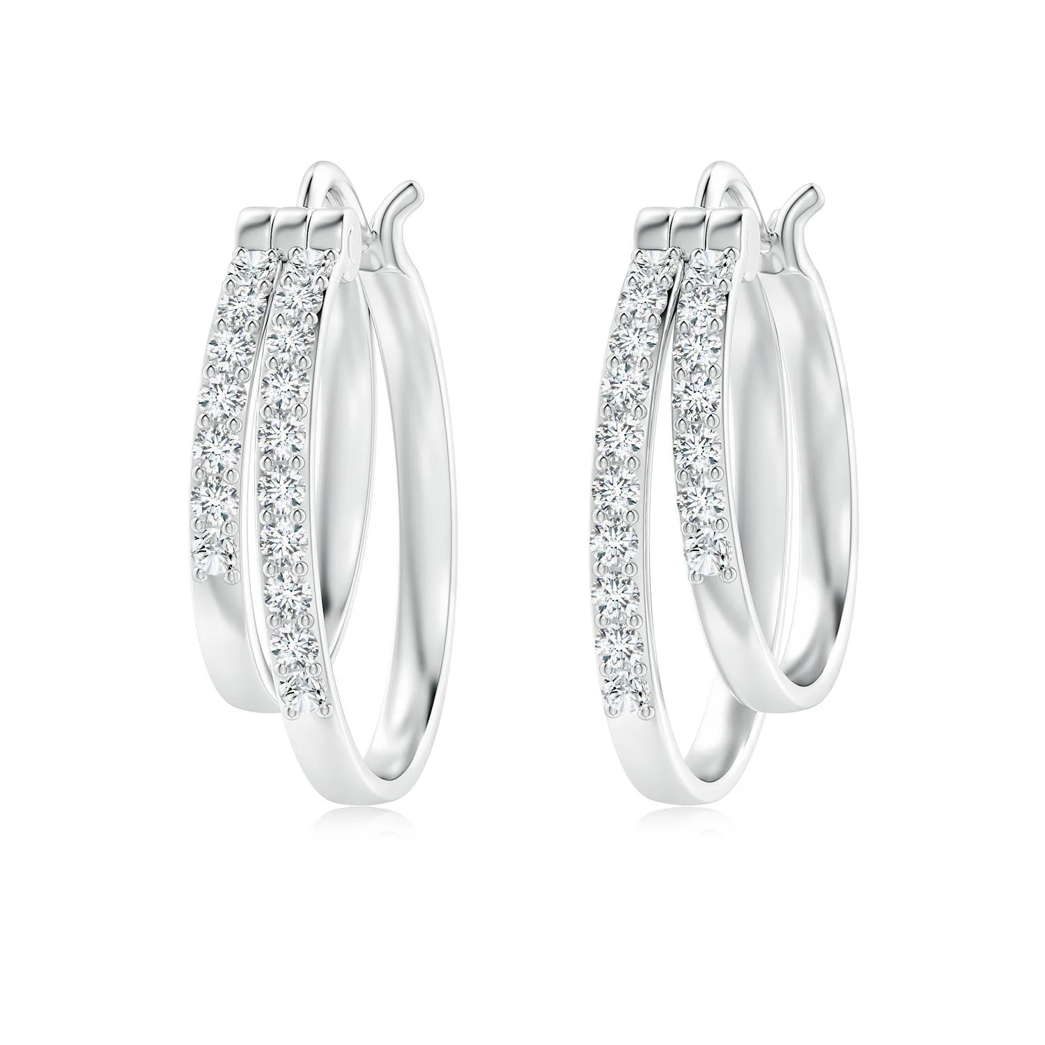 2.54 CTW Claw-Set Aquamarine Dangle Earrings with Coffee Diamonds in 18K White Gold