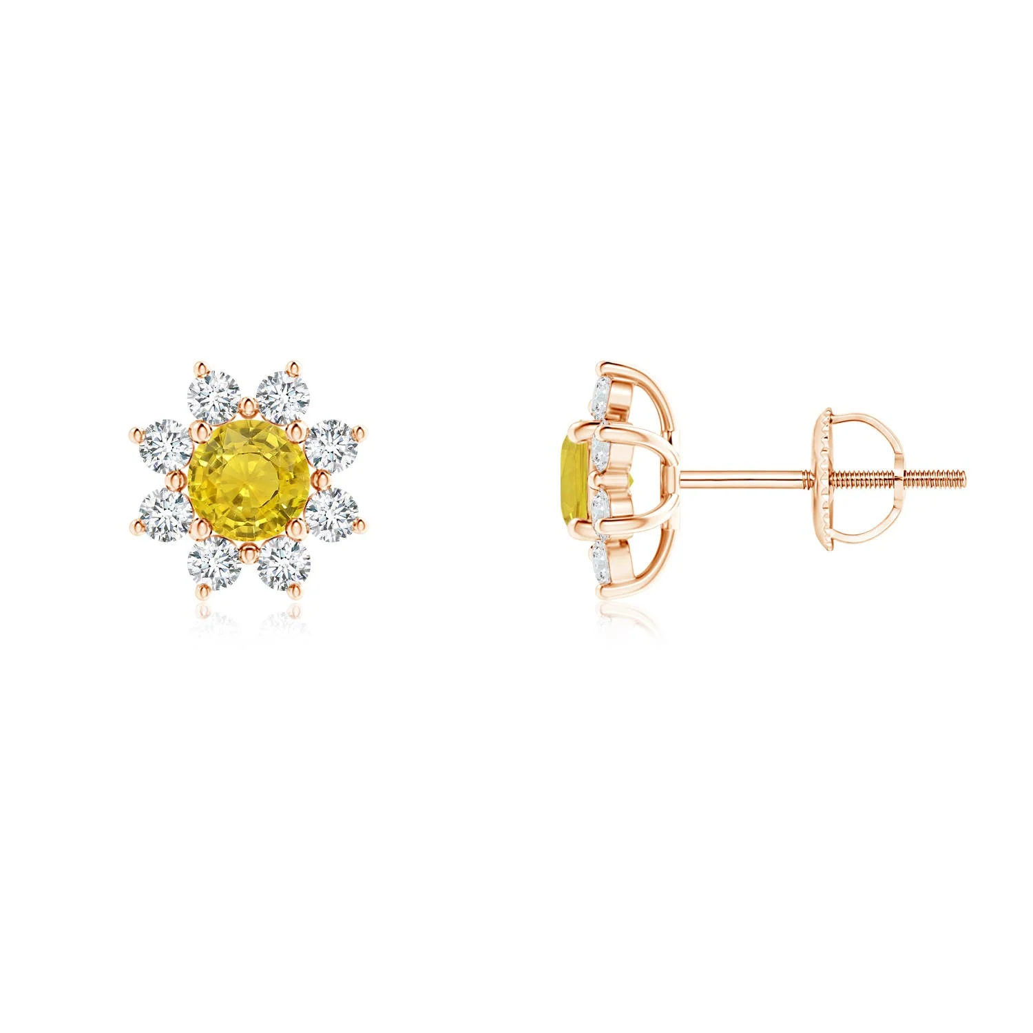 1.32 CTW Oval Yellow Sapphire Leverback Drop Earrings in 18K White Gold - Image 9