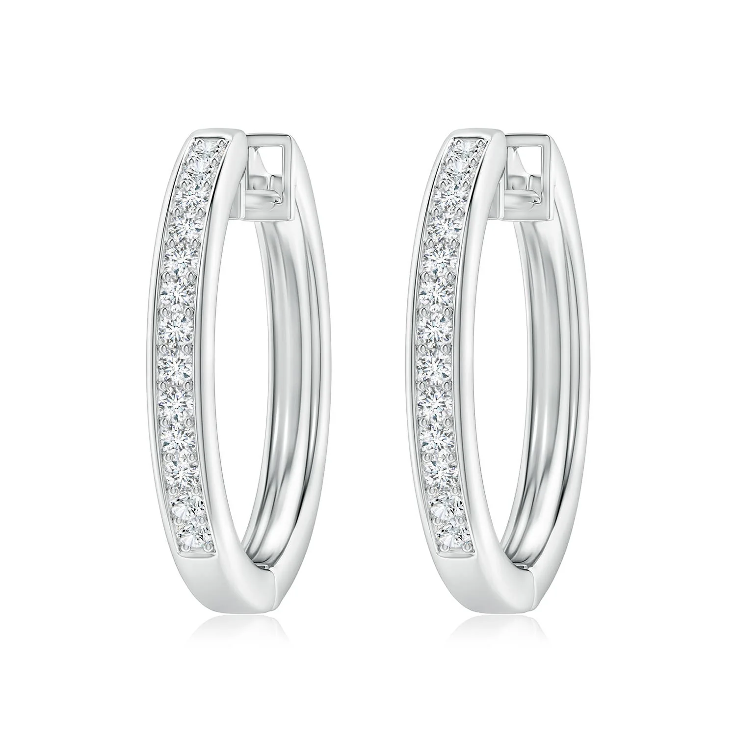 1.97 CTW Round Diamond Three Stone Leverback Earrings in 14K Rose Gold - Image 2