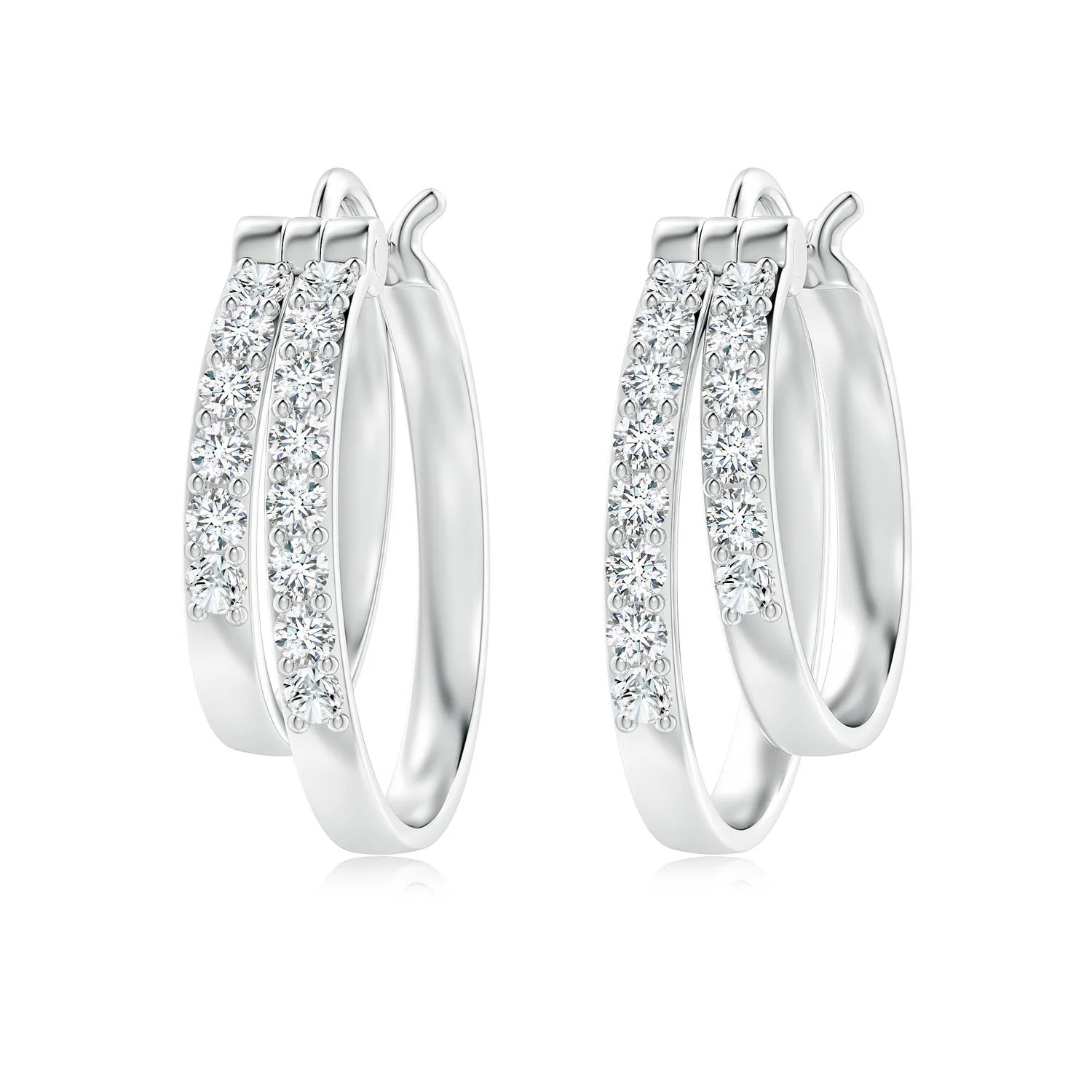 1.5 CTW Diamond Clover Leverback Earrings in 14K Yellow Gold - Image 6