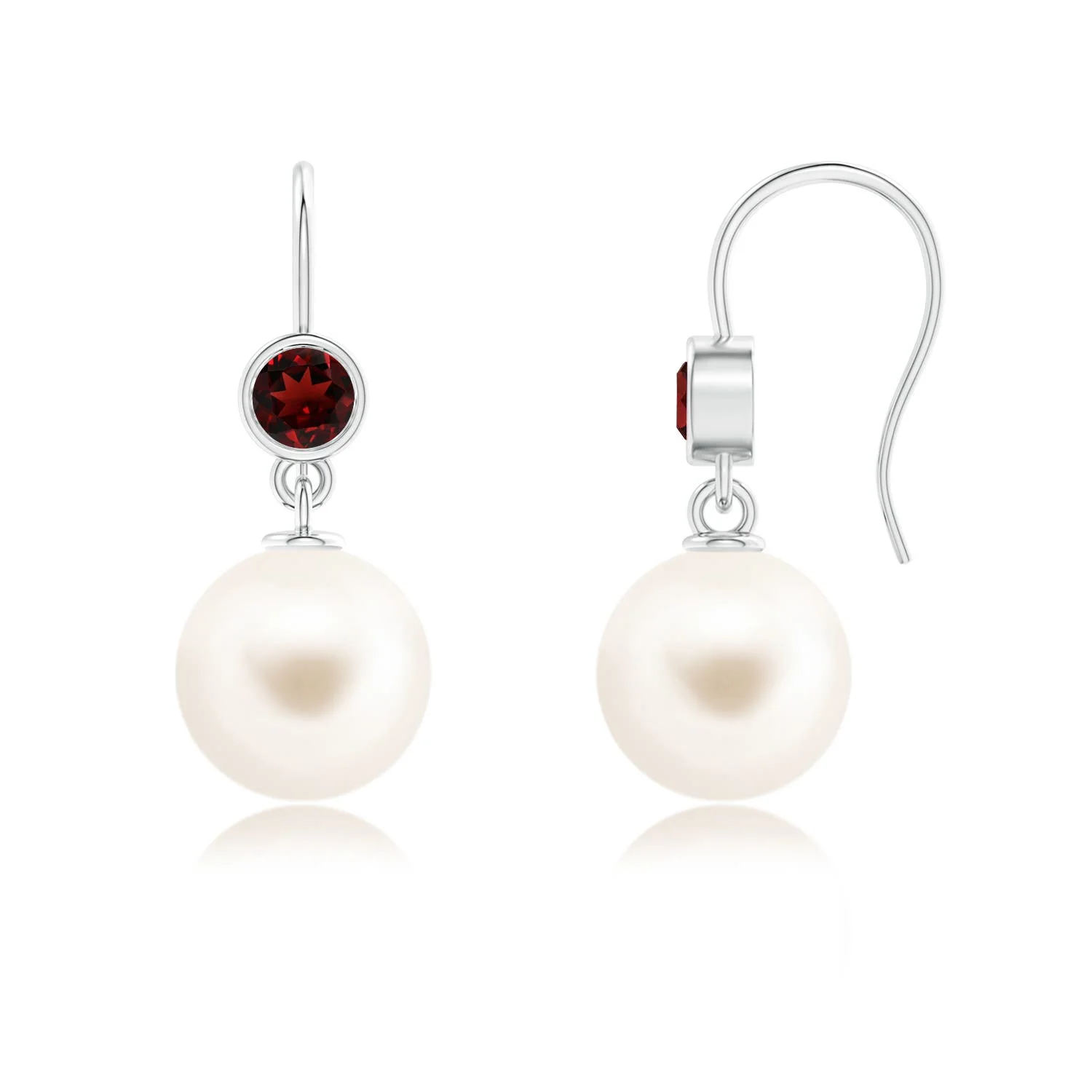10 MM Freshwater Pearl Intertwined Infinity Earrings in Silver - Image 8