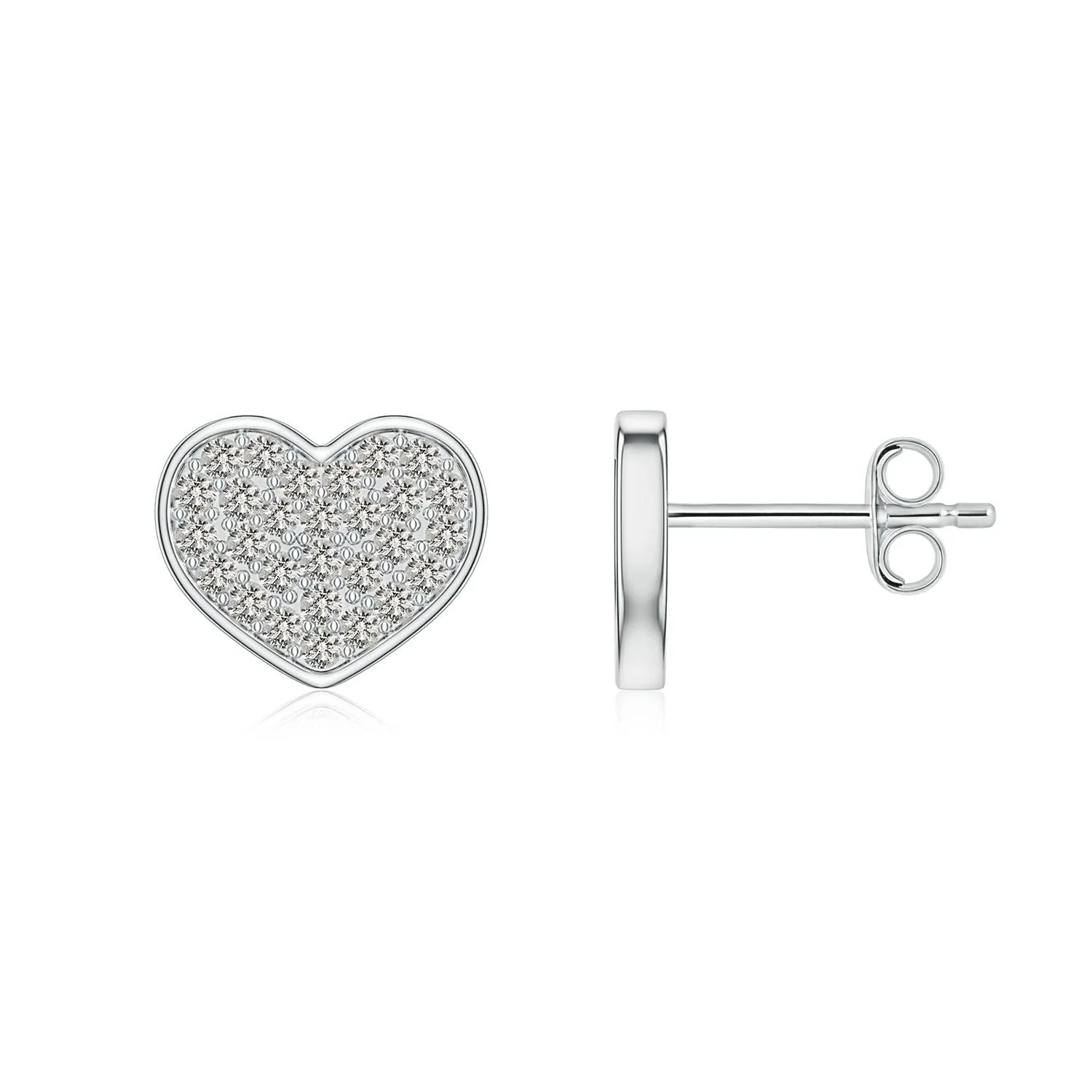 0.5 CTW Prong-Set Solitaire Diamond Snowflake Stud Earrings in 14K White Gold - Image 4