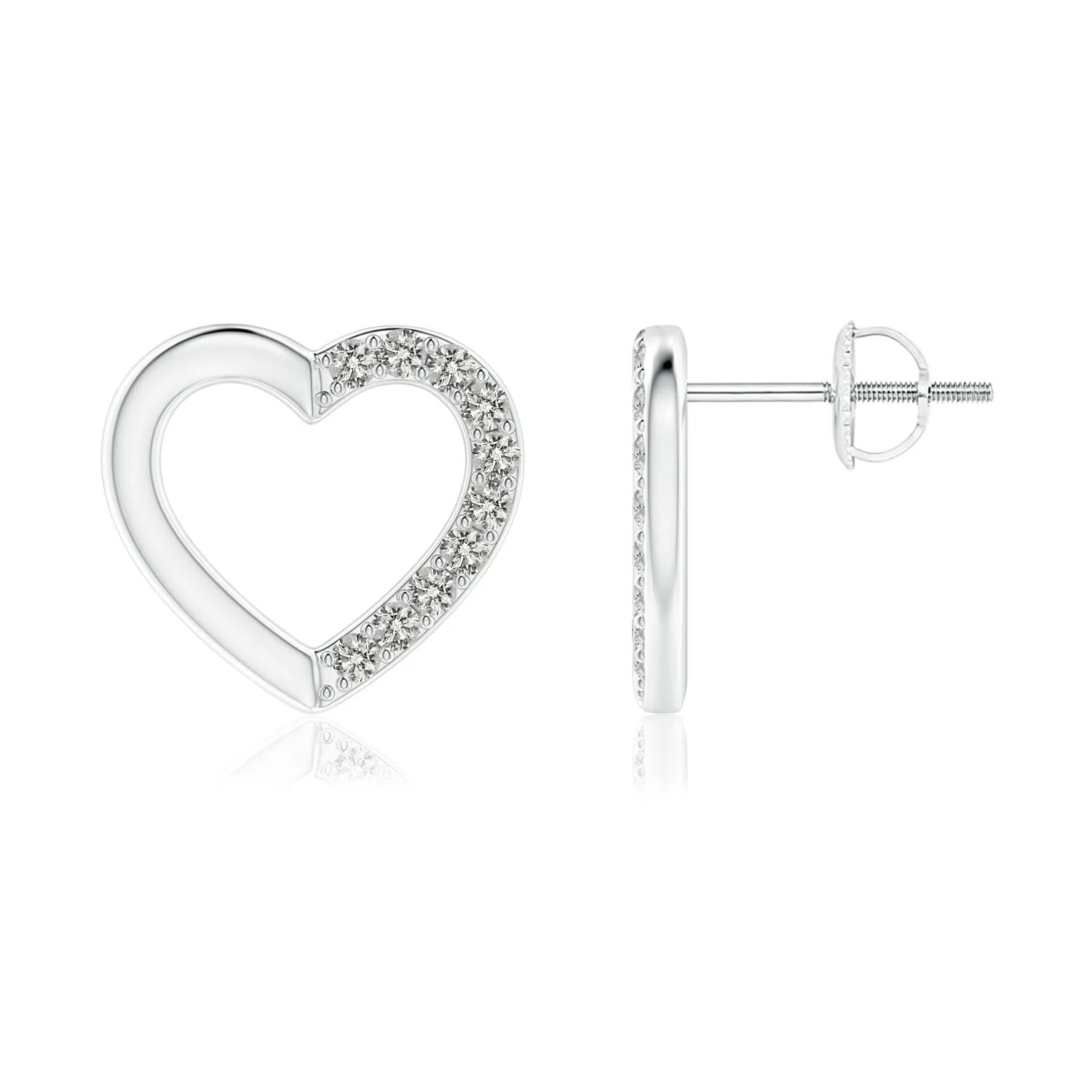 0.5 CTW Prong-Set Solitaire Diamond Snowflake Stud Earrings in 14K White Gold - Image 5