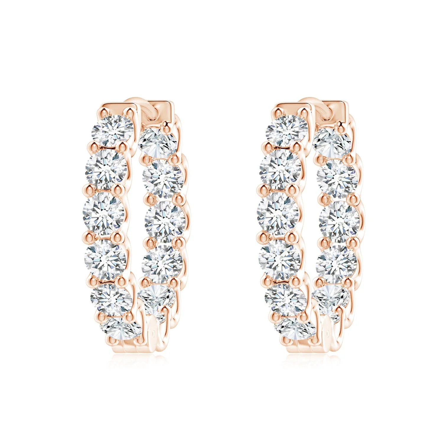3.28 CTW Bezel Set Turquoise Solitaire Stud Earrings in 18K White Gold - Image 6