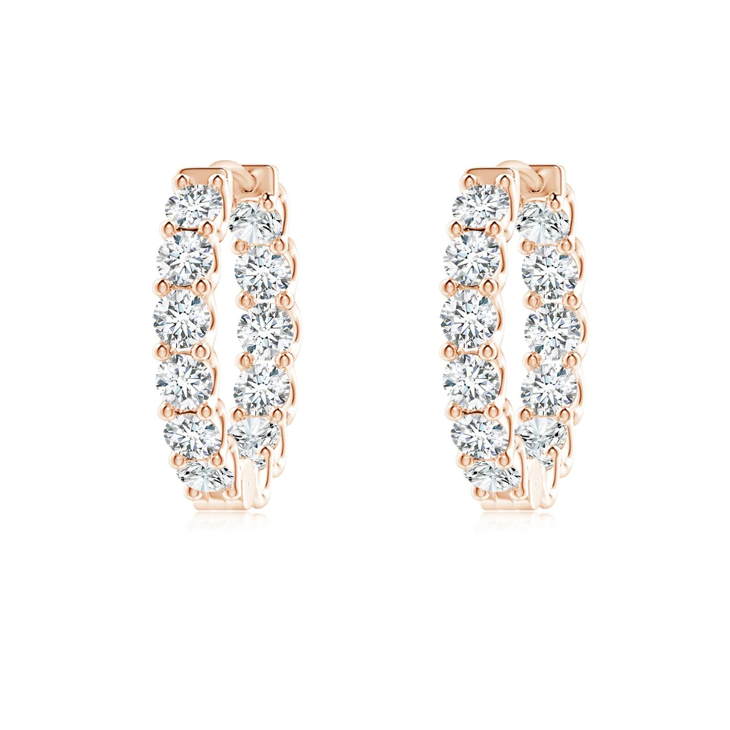 0.76 CTW Bezel Set Oval Turquoise Solitaire Stud Earrings in 14K White Gold - Image 4