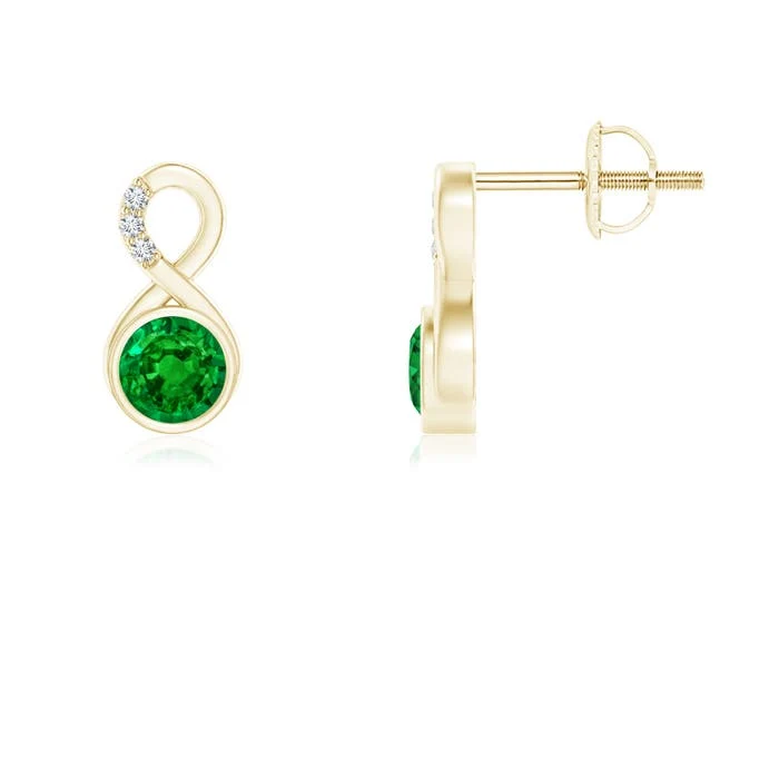 2.25 CTW Peridot and Garnet Dragonfly Stud Earrings in 18K White Gold - Image 8
