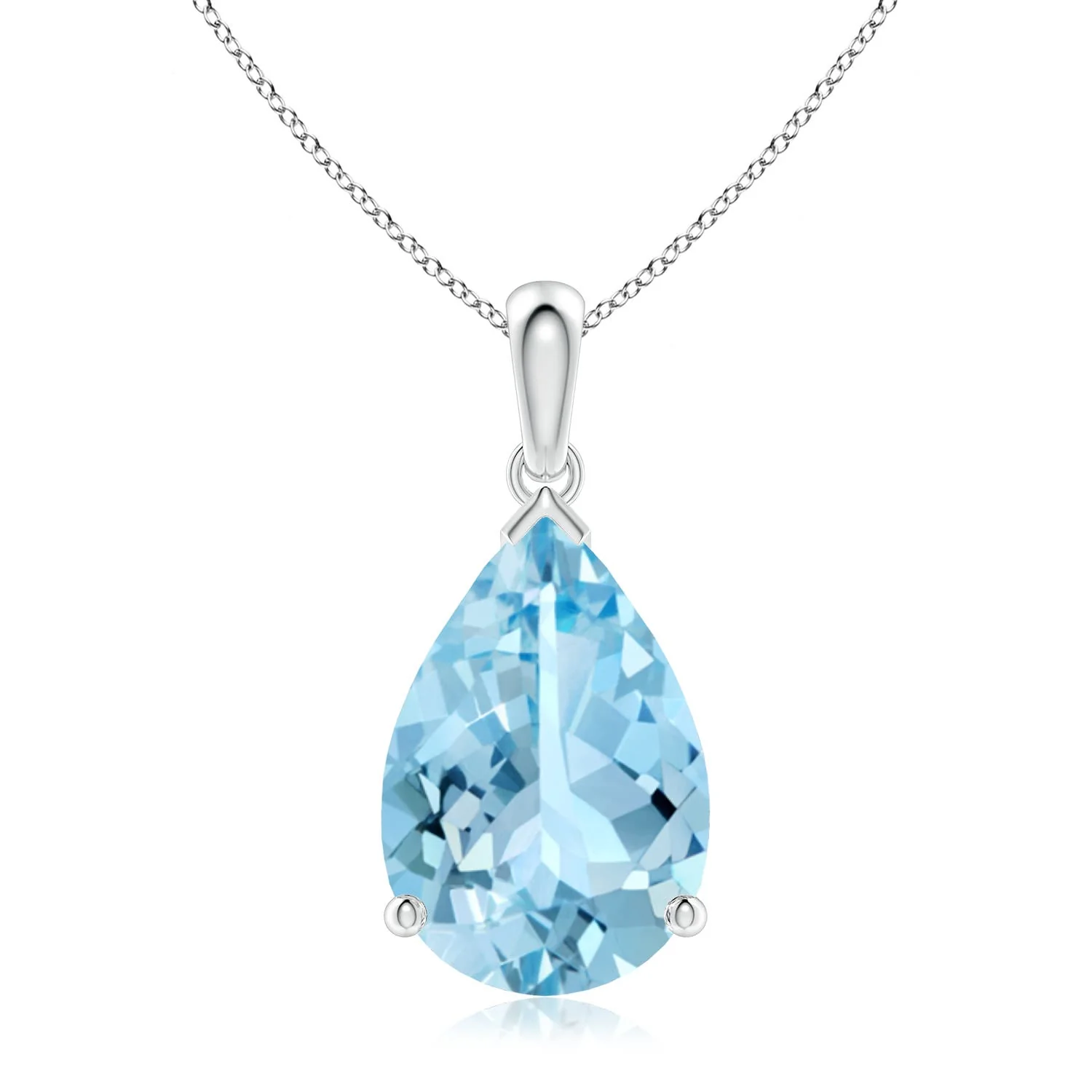 9.26 CTW GIA Certified Rectangular Cushion London Blue Topaz Leaf Bale Pendant in Platinum - Image 4