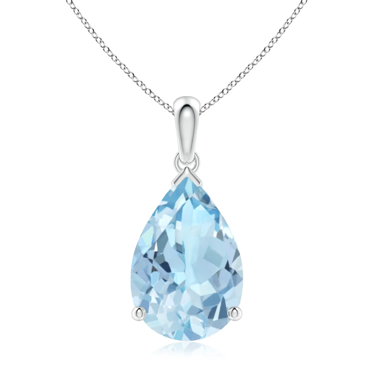 3.85 CTW Lab-Grown Flat Prong-Set Diamond Cross Pendant in 14K White Gold - Image 4