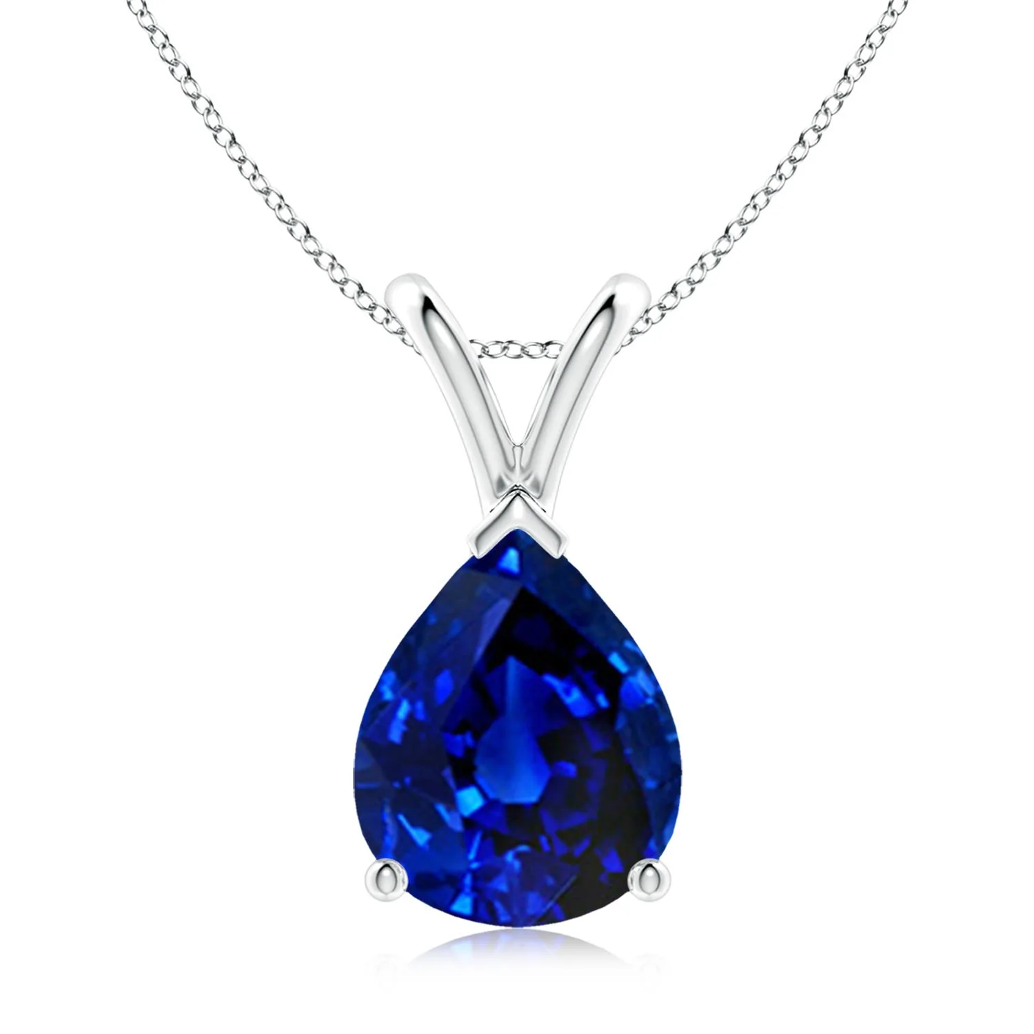 1.5 CTW V-Bale Pear-Shaped Lab-Grown Fancy Intense Yellow Diamond Solitaire Pendant in 14K Yellow Gold - Image 6