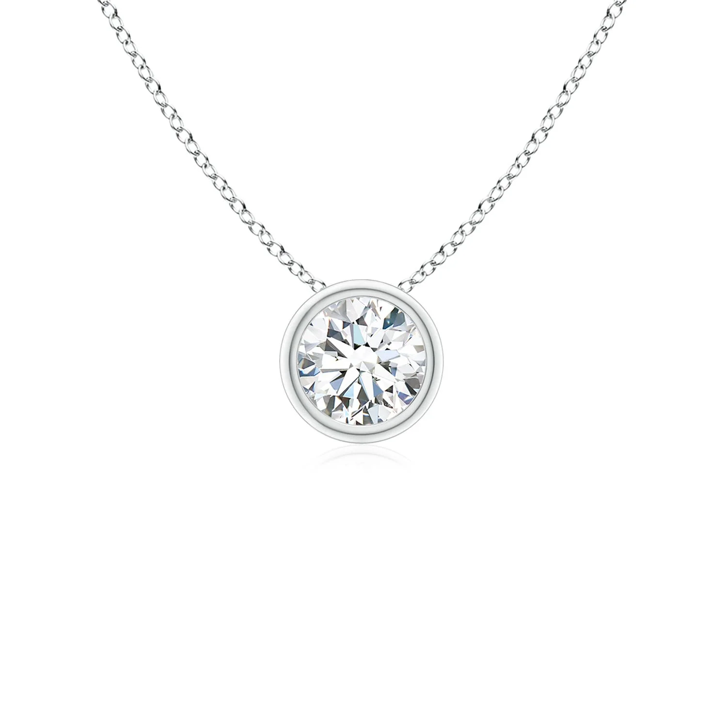 0.5 CTW Lab-Grown Princess-Cut Diamond Celtic Knot Pendant in Platinum - Image 8