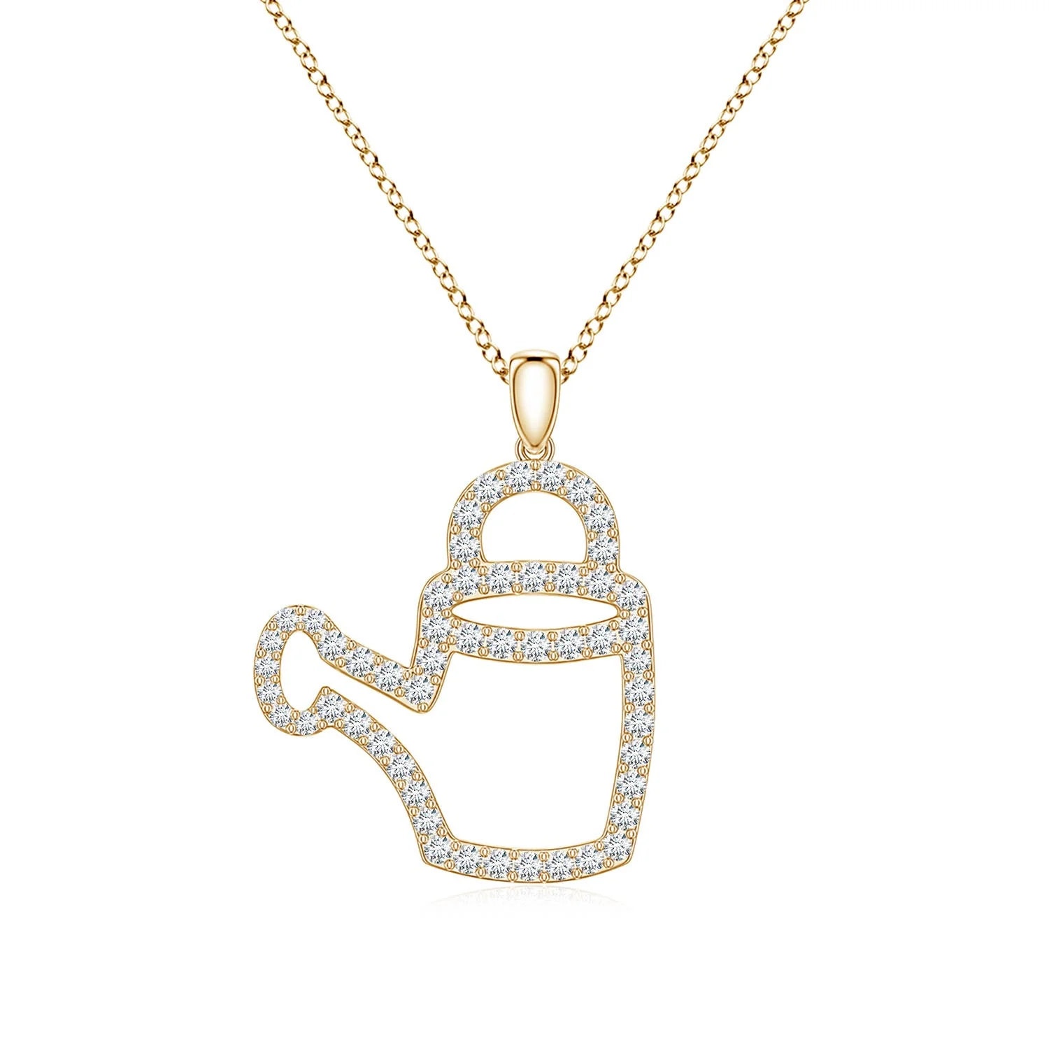 1.0 CTW Lab-Grown Pave-Set Diamond Paw Pendant in 18K Yellow Gold - Image 5
