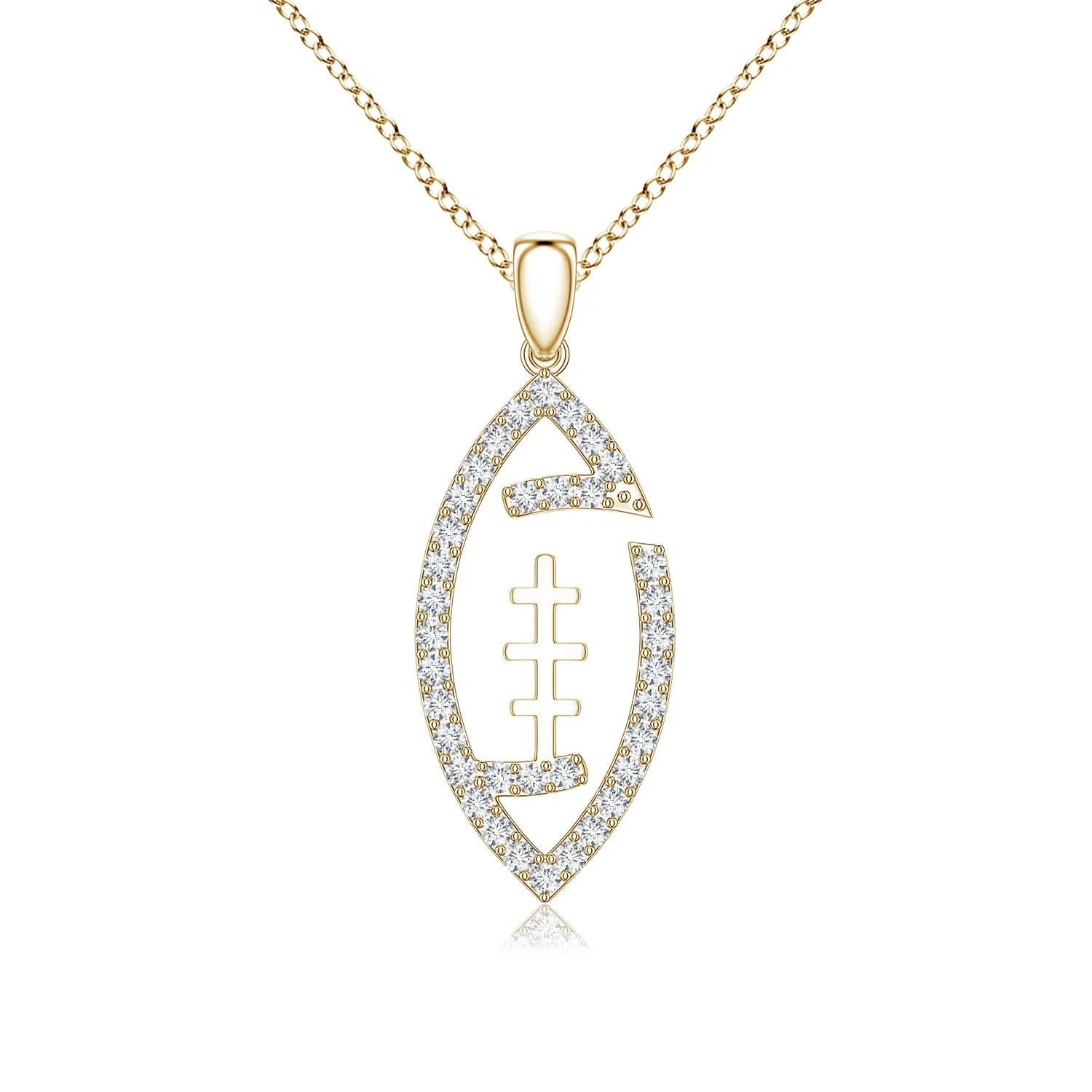 0.66 CTW Claw Prong Lab-Grown Diamond Cluster Cushion Pendant in 18K Yellow Gold - Image 2