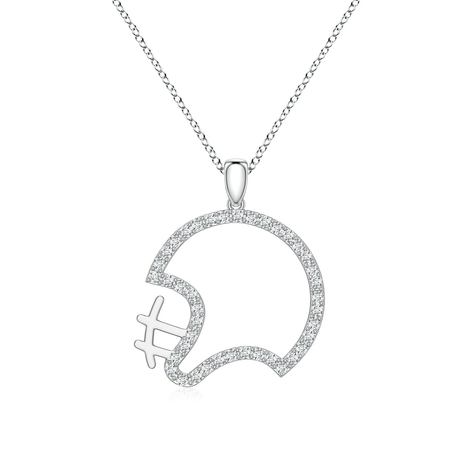 0.62 CTW Round Lab-Grown Diamond Drop Pendant with Accents in Silver - Image 4