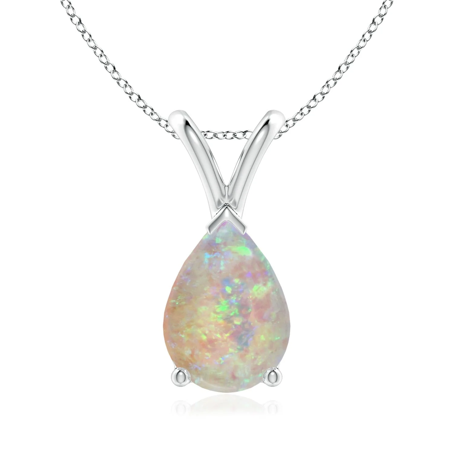 0.81 CTW Round Ruby and Diamond Halo Necklace in 18K White Gold - Image 6