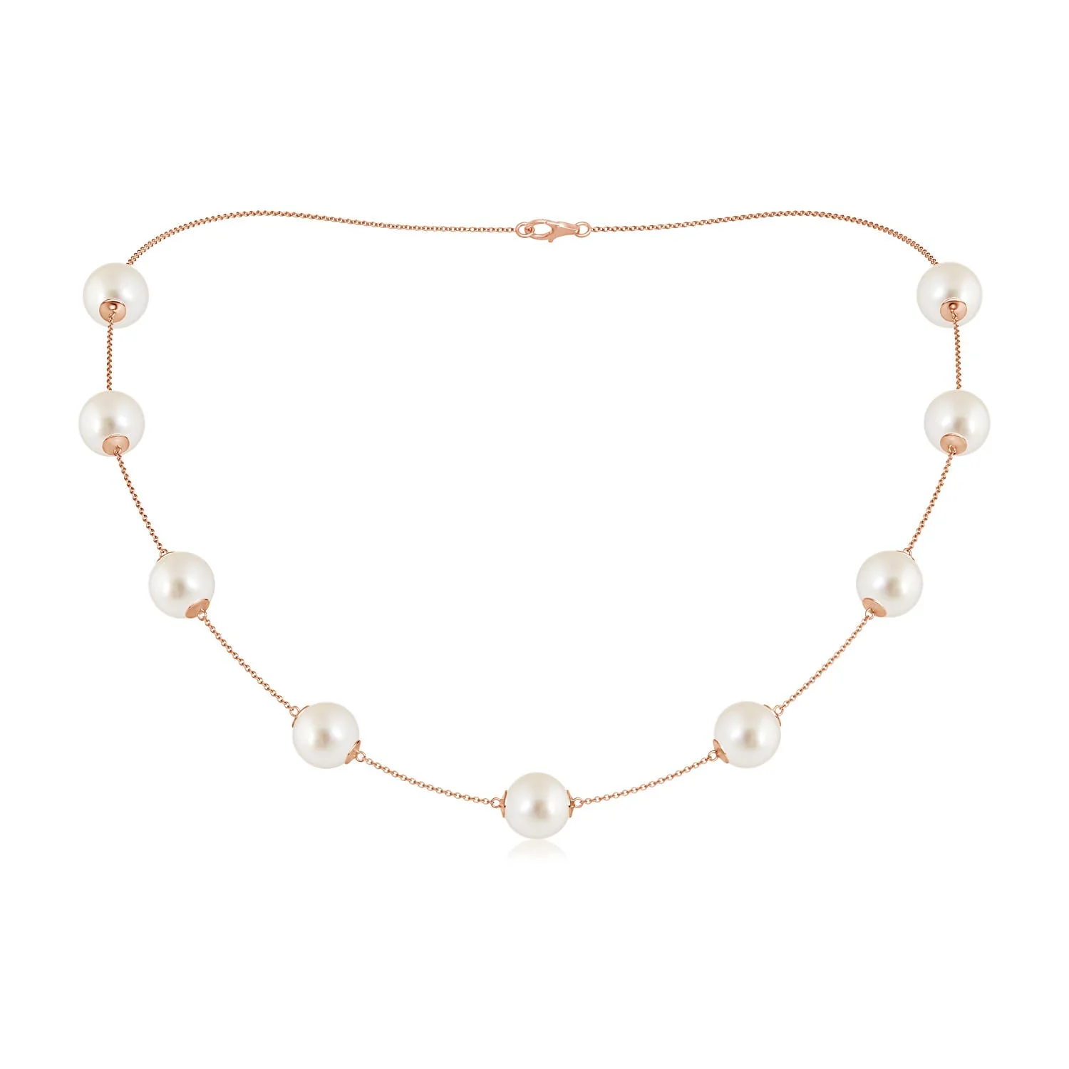 1.19 CTW Bezel-Set Diamond S Swirl Link Necklace in Platinum - Image 4
