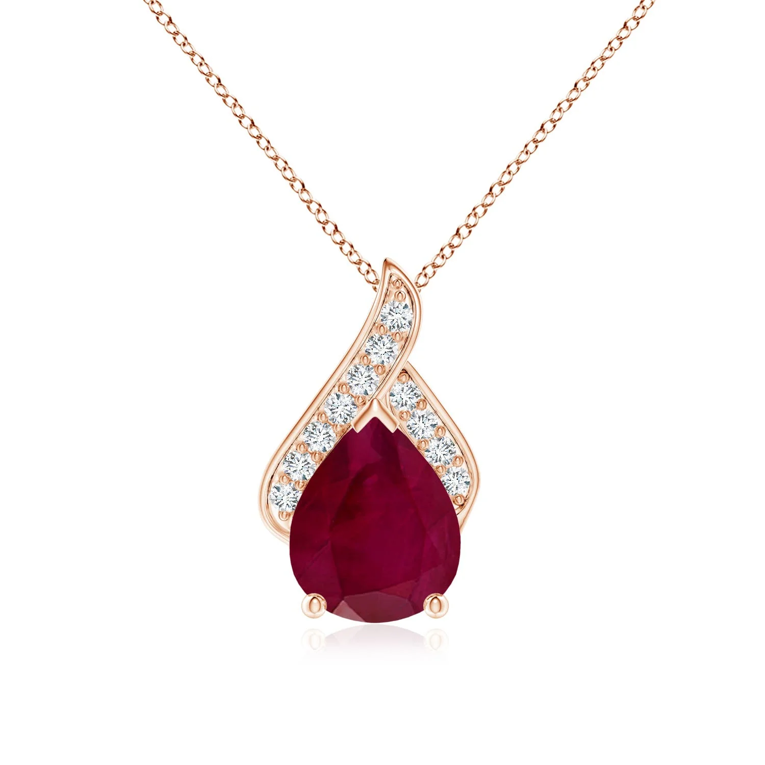 2.75 CTW Oval and Emerald-Cut Ruby Station Necklace in 18K Yellow Gold - Image 3
