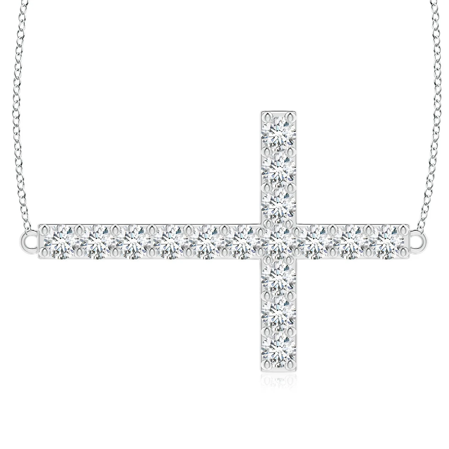 2.6 CTW Alternating Bezel-Set Pear Diamond Curved Necklace in 18K Rose Gold - Image 9