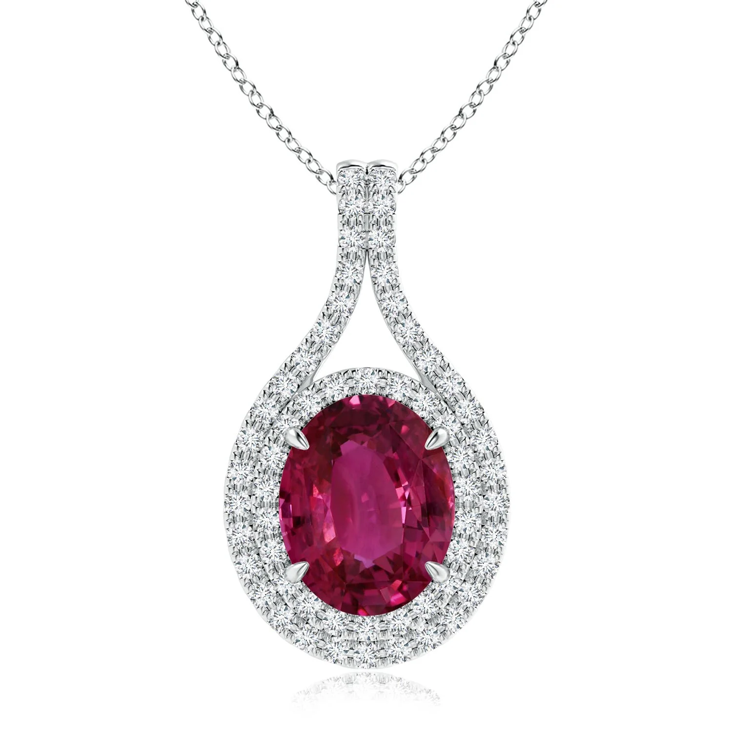Lee Harris x 30.8 CTW Ann London Blue Topaz Tennis Necklace in 18K Rose Gold - Image 2