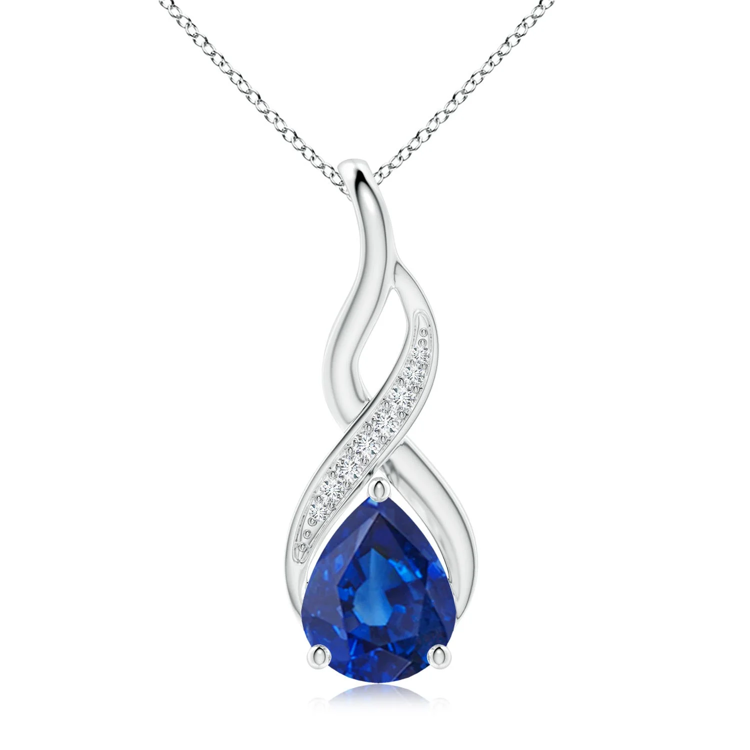 Lee Harris x 30.8 CTW Ann Swiss Blue Topaz Tennis Necklace in 18K Yellow Gold - Image 5