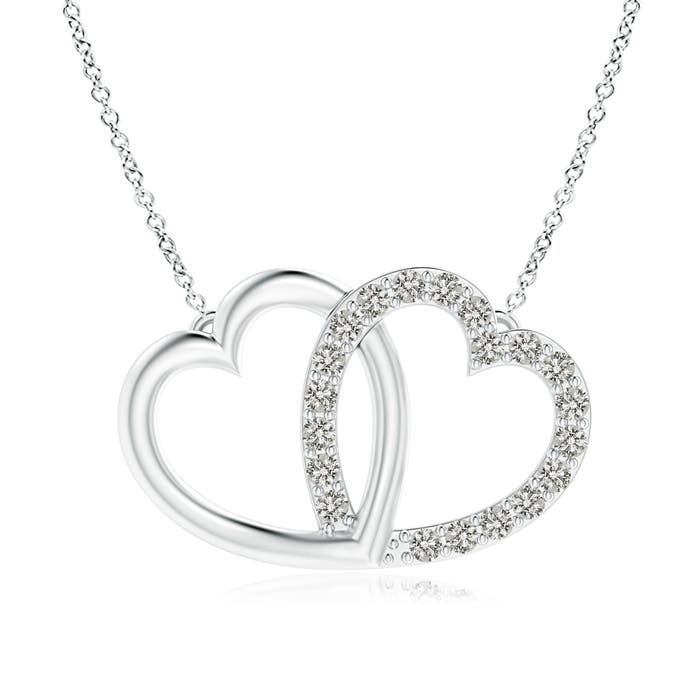 0.9 MM Diamond Asymmetrical Dot Necklace in 18K White Gold - Image 10