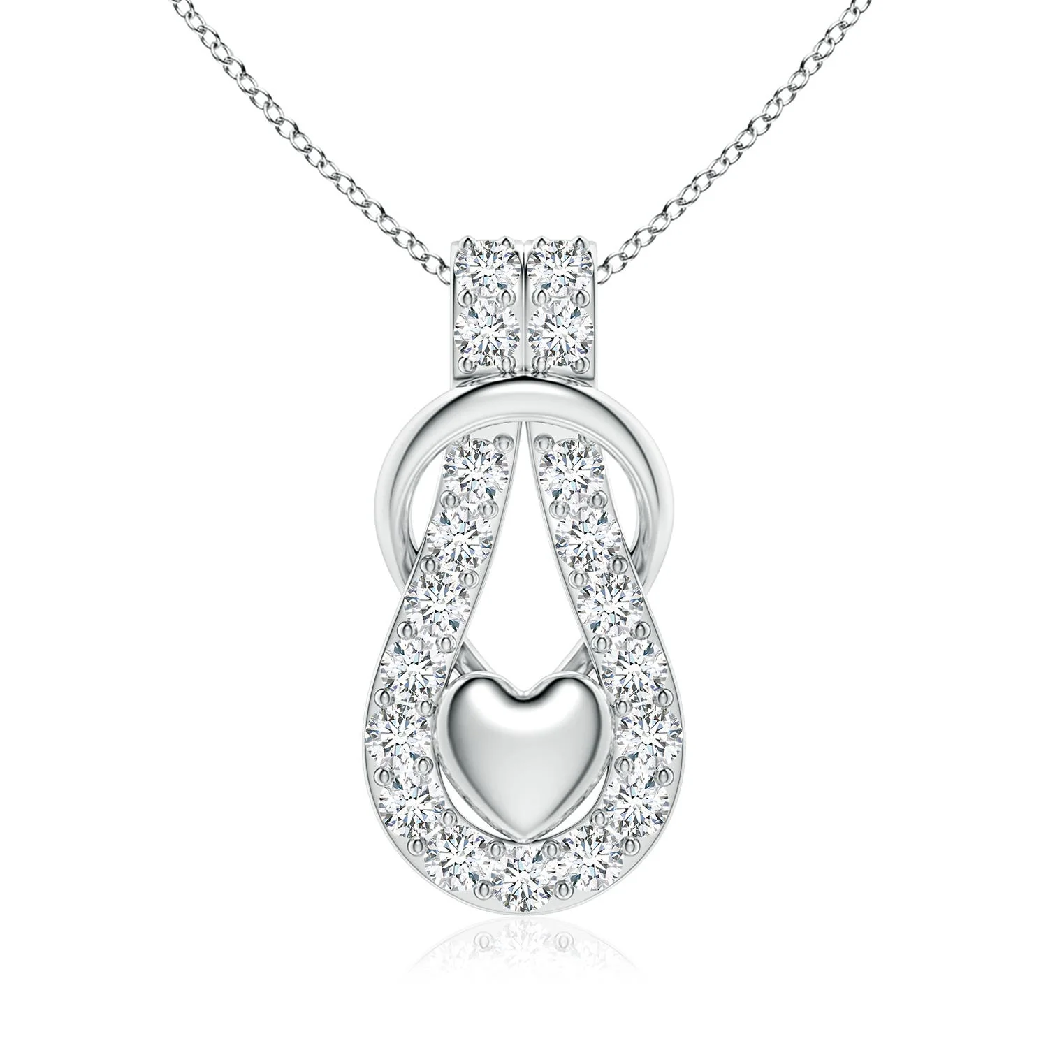 3.85 CTW Flat Prong-Set Diamond Cross Pendant in 14K White Gold - Image 10