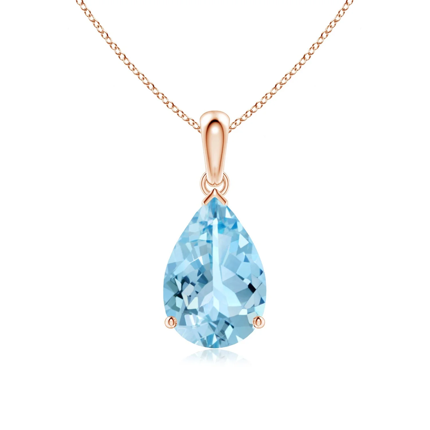 2.42 CTW Flat Prong-Set Blue Sapphire Cross Pendant in 14K Rose Gold - Image 6